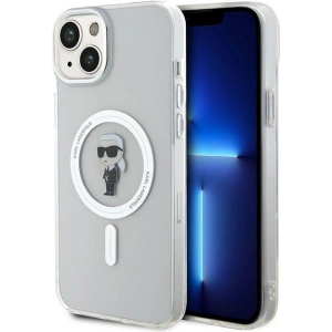 Etui Karl Lagerfeld KLHMP15MHFCKNOT Apple iPhone 15 Plus / 14 Plus hardcase IML Ikonik MagSafe transparent