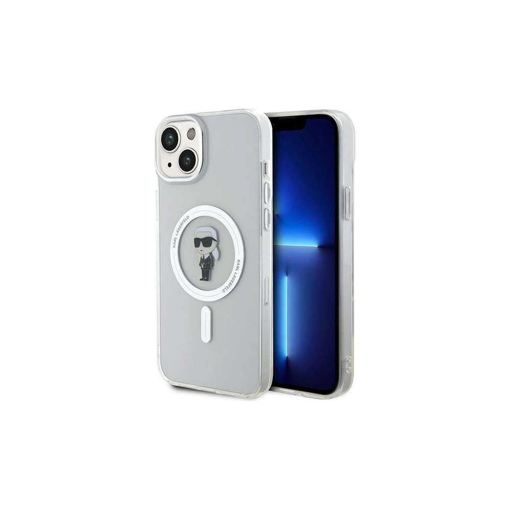 Etui Karl Lagerfeld KLHMP15MHFCKNOT Apple iPhone 15 Plus / 14 Plus hardcase IML Ikonik MagSafe transparent