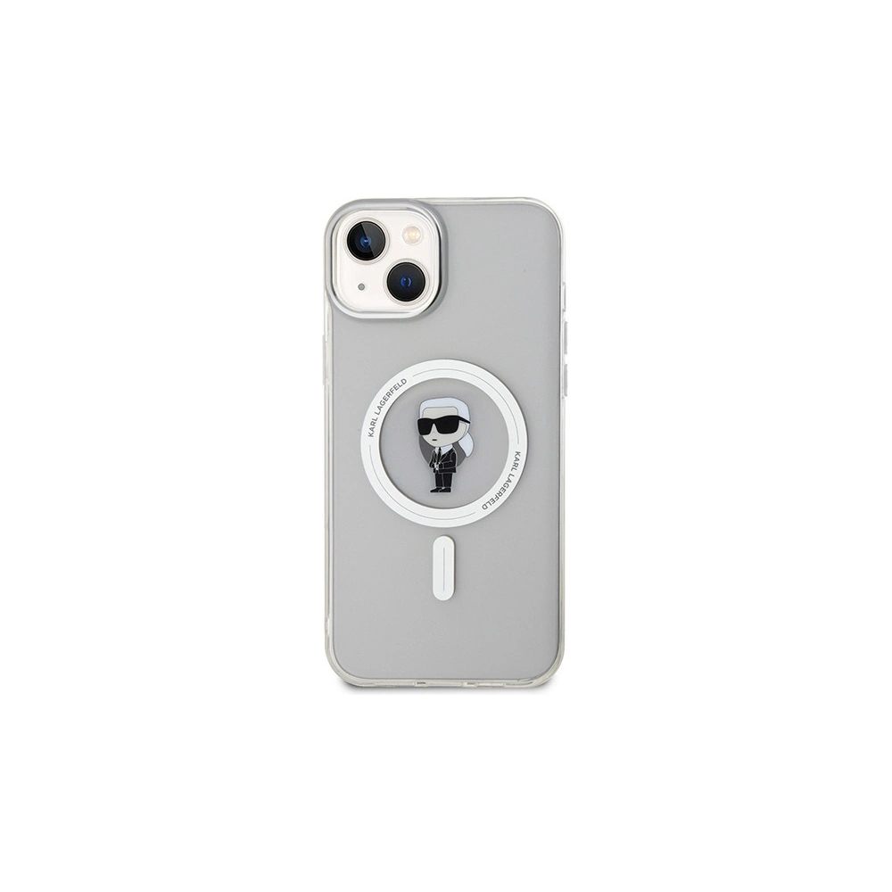 Etui Karl Lagerfeld KLHMP15MHFCKNOT Apple iPhone 15 Plus / 14 Plus hardcase IML Ikonik MagSafe transparent