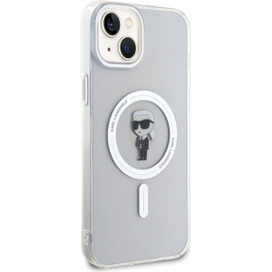 Etui Karl Lagerfeld KLHMP15MHFCKNOT Apple iPhone 15 Plus / 14 Plus hardcase IML Ikonik MagSafe transparent