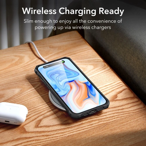 Kup Tok ESR Air Armor Halolock MagSafe Apple iPhone 15 Plus / 14 Plus Frosted Black - ESR721 - {ean13} - Sklep Home Screen