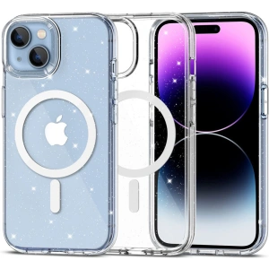 Etui Tech-Protect Flexair Hybrid MagSafe Apple iPhone 15 Glitter Clear