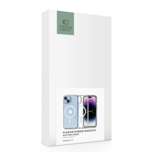 Etui Tech-Protect Flexair Hybrid MagSafe Apple iPhone 15 Glitter Clear