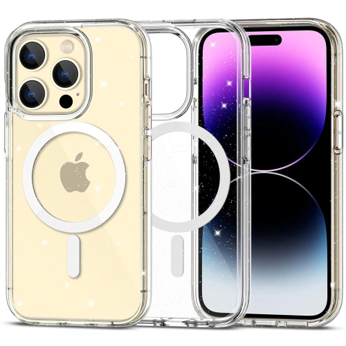 Kup Etui Tech-Protect Flexair Hybrid MagSafe Apple iPhone 15 Pro Max Glitter Clear - THP2270 - {ean13} - Sklep Home Screen