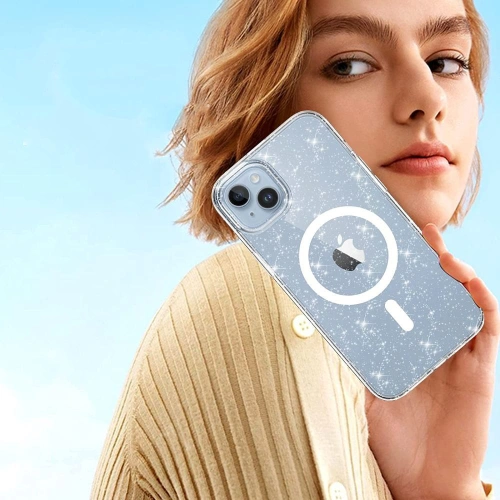 Buy Tech-Protect Flexair Hybrid MagSafe Apple iPhone 15 Pro Max Glitter Clear - THP2270 - {ean13} - Home Screen Store Europe