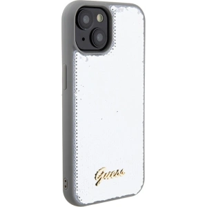 Etui Guess GUHCP15SPSFDGSS Apple iPhone 15 hardcase Sequin Script Metal srebrny/silver