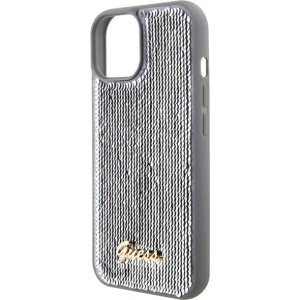 Etui Guess GUHCP15SPSFDGSS Apple iPhone 15 hardcase Sequin Script Metal srebrny/silver