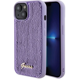 Etui Guess GUHCP15SPSFDGSU Apple iPhone 15 hardcase Sequin Script Metal fioletowy/purple
