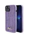 Etui Guess GUHCP15SPSFDGSU Apple iPhone 15 hardcase Sequin Script Metal fialové/purple
