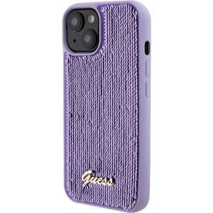 Etui Guess GUHCP15SPSFDGSU Apple iPhone 15 hardcase Sequin Script Metal fioletowy/purple
