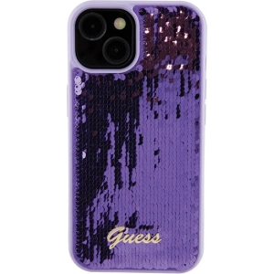 Etui Guess GUHCP15SPSFDGSU Apple iPhone 15 hardcase Sequin Script Metal fioletowy/purple