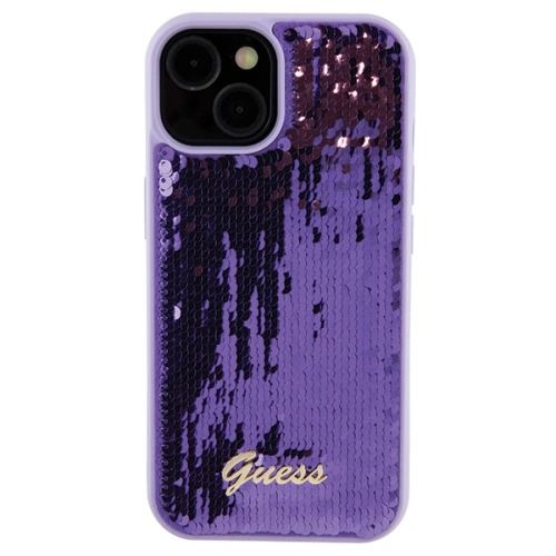 Kup Etui Guess GUHCP15SPSFDGSU Apple iPhone 15 hardcase Sequin Script Metal fialové/purple - GUE2851 - {ean13} - Sklep Home Screen