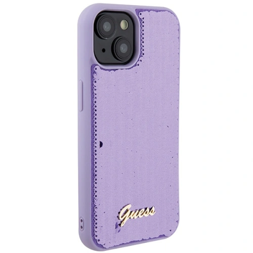 Kup Etui Guess GUHCP15SPSFDGSU Apple iPhone 15 hardcase Sequin Script Metal fialové/purple - GUE2851 - {ean13} - Sklep Home Screen