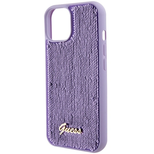 Kup Etui Guess GUHCP15SPSFDGSU Apple iPhone 15 hardcase Sequin Script Metal fialové/purple - GUE2851 - {ean13} - Sklep Home Screen