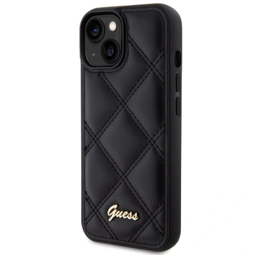 Kup Etui Guess GUHCP15SPSQSQSK Apple iPhone 15 hardcase Quilted Metal Logo černý/black - GUE2852 - {ean13} - Sklep Home Screen