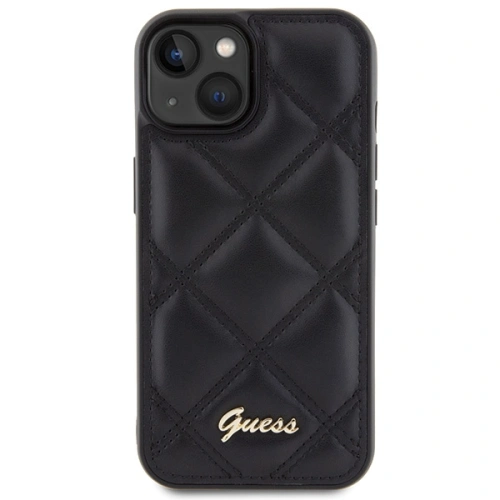 Kup Guess Apple Geantă GUHCP15SPSQSQSK iPhone 15 hardcase Quilted Metal Logo negru/negru - GUE2852 - {ean13} - Sklep Home Screen