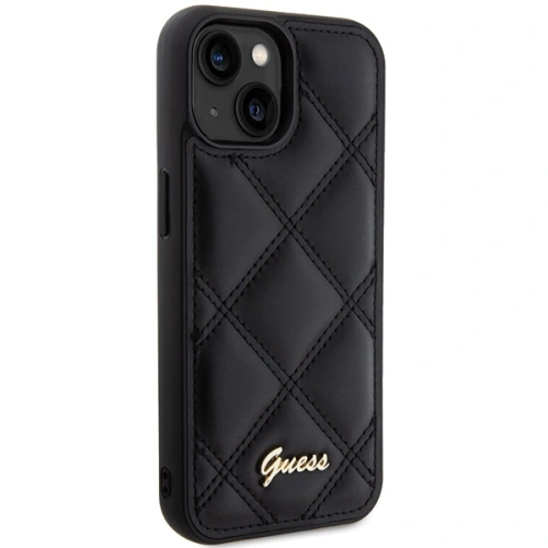 Kup Case Guess GUHCP15SPSQSQSK Apple iPhone 15 hardcase Quilted Metal Logo schwarz/black - GUE2852 - {ean13} - Sklep Home Screen