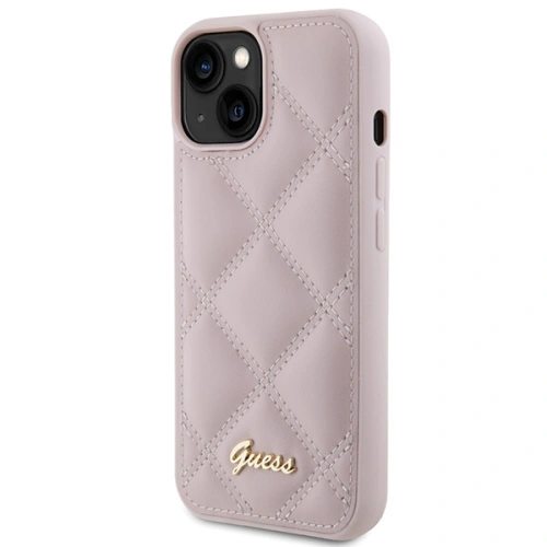 Kup Guess Apple Geantă GUHCP15SPSQSQSP iPhone 15 carcasă tare cu logo metalic matlasat roz/roz - GUE2853 - {ean13} - Sklep Home Screen