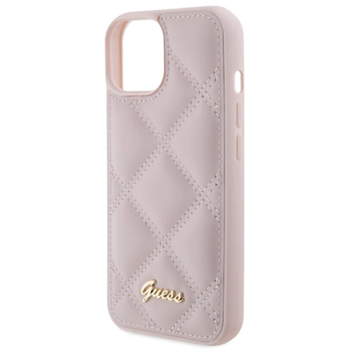 Kup Guess Apple Geantă GUHCP15SPSQSQSP iPhone 15 carcasă tare cu logo metalic matlasat roz/roz - GUE2853 - {ean13} - Sklep Home Screen