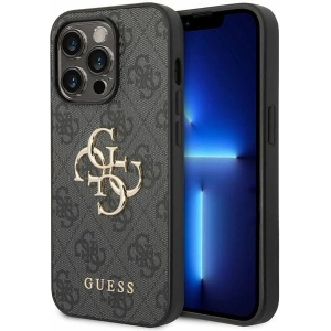 Buy Guess GUHCP15X4GMGGR Apple iPhone 15 Pro Max hardcase 4G Big Metal Logo grey - GUE2854 - {ean13} - Home Screen Store Europe