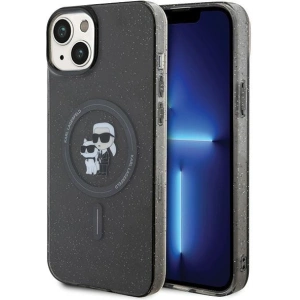 Etui Karl Lagerfeld KLHMP15MHGKCNOK Apple iPhone 15 Plus / 14 Plus hardcase Karl&Choupette Glitter MagSafe czarny/black