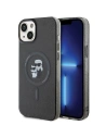 Karl Lagerfeld Apple Geantă KLHMP15MHGKCNOK iPhone 15 Plus / 14 Plus Karl&Choupette Glitter MagSafe negru/negru