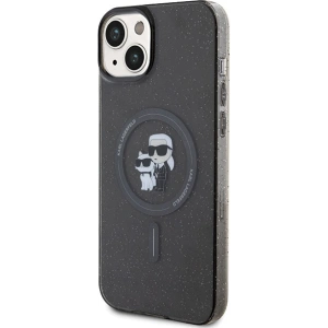 Etui Karl Lagerfeld KLHMP15MHGKCNOK Apple iPhone 15 Plus / 14 Plus hardcase Karl&Choupette Glitter MagSafe czarny/black