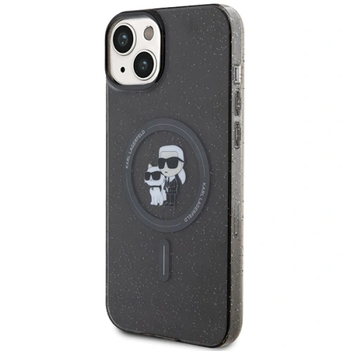 Kup Etui Karl Lagerfeld KLHMP15MHGKCNOK Apple iPhone 15 Plus / 14 Plus hardcase Karl&Choupette Glitter MagSafe czarny/black - KLD1685 - {ean13} - Sklep Home Screen