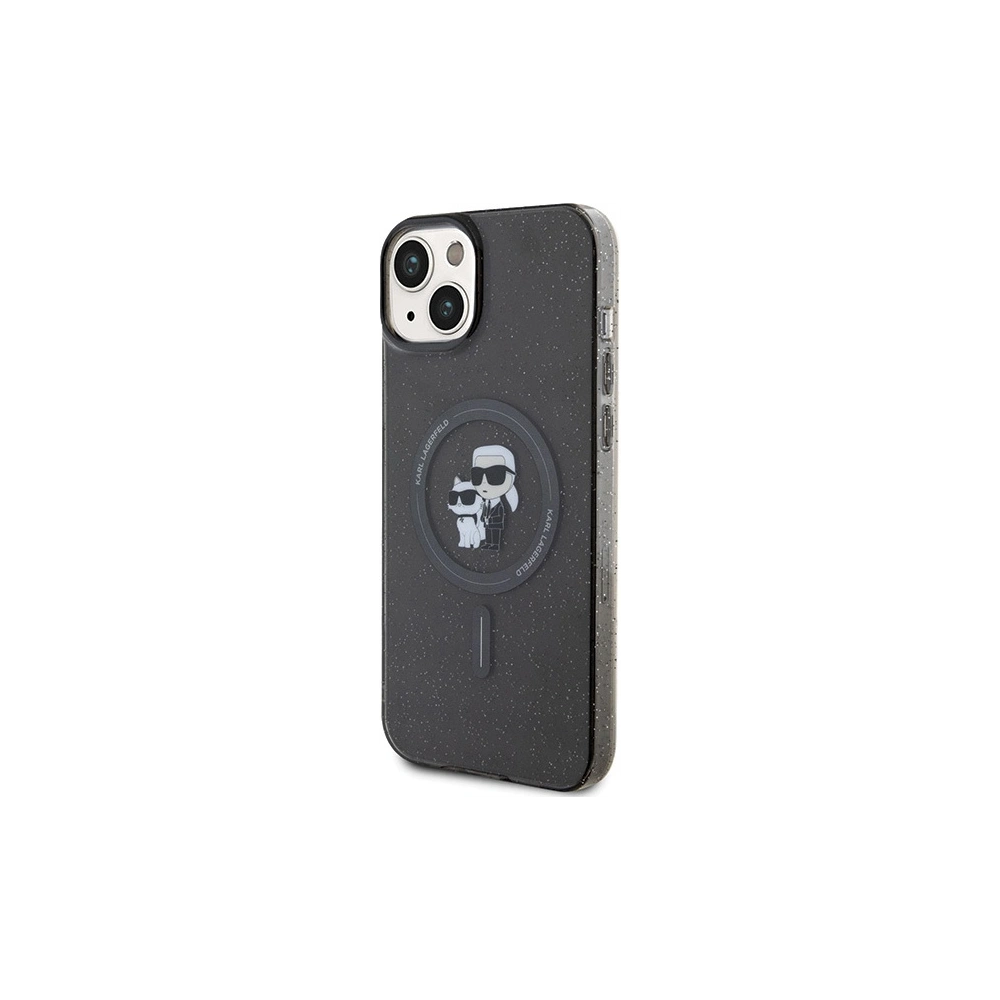 Etui Karl Lagerfeld KLHMP15MHGKCNOK Apple iPhone 15 Plus / 14 Plus hardcase Karl&Choupette Glitter MagSafe czarny/black