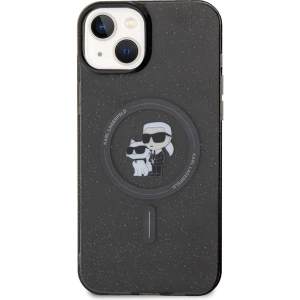 Etui Karl Lagerfeld KLHMP15MHGKCNOK Apple iPhone 15 Plus / 14 Plus hardcase Karl&Choupette Glitter MagSafe czarny/black