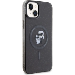 Etui Karl Lagerfeld KLHMP15MHGKCNOK Apple iPhone 15 Plus / 14 Plus hardcase Karl&Choupette Glitter MagSafe czarny/black