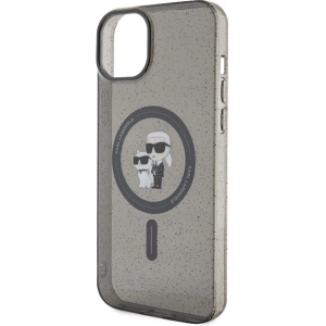 Etui Karl Lagerfeld KLHMP15MHGKCNOK Apple iPhone 15 Plus / 14 Plus hardcase Karl&Choupette Glitter MagSafe czarny/black