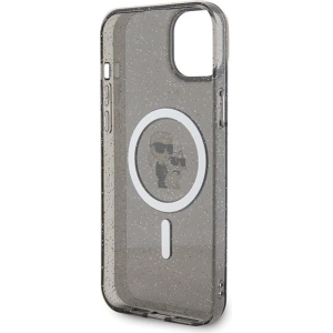 Etui Karl Lagerfeld KLHMP15MHGKCNOK Apple iPhone 15 Plus / 14 Plus hardcase Karl&Choupette Glitter MagSafe czarny/black