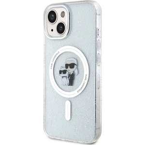 Etui Karl Lagerfeld KLHMP15MHGKCNOT Apple iPhone 15 Plus / 14 Plus hardcase Karl&Choupette Glitter MagSafe transparent