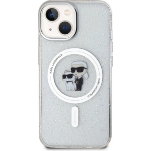 Etui Karl Lagerfeld KLHMP15MHGKCNOT Apple iPhone 15 Plus / 14 Plus hardcase Karl&Choupette Glitter MagSafe transparent
