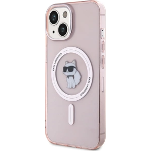 Etui Karl Lagerfeld KLHMP15SHFCCNOP Apple iPhone 15 hardcase IML Choupette MagSafe różowy/pink