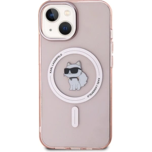 Etui Karl Lagerfeld KLHMP15SHFCCNOP Apple iPhone 15 hardcase IML Choupette MagSafe różowy/pink