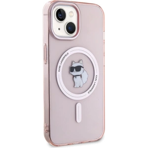 Etui Karl Lagerfeld KLHMP15SHFCCNOP Apple iPhone 15 hardcase IML Choupette MagSafe różowy/pink
