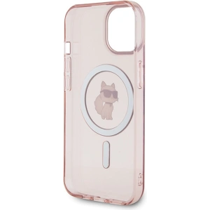 Etui Karl Lagerfeld KLHMP15SHFCCNOP Apple iPhone 15 hardcase IML Choupette MagSafe różowy/pink