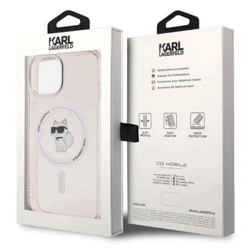 Kup Case Karl Lagerfeld KLHMP15SHFCCNOP Apple iPhone 15 Hardcase IML Choupette MagSafe rosa/pink - KLD1687 - {ean13} - Sklep Home Screen