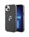 Case Karl Lagerfeld KLHMP15SHGKCNOK Apple iPhone 15 Hardcase Karl&Choupette Glitter MagSafe schwarz/black