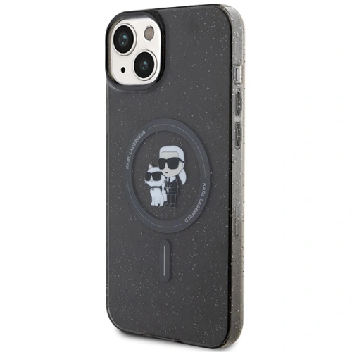 Kup Etui Karl Lagerfeld KLHMP15SHGKCNOK Apple iPhone 15 hardcase Karl&Choupette Glitter MagSafe czarny/black - KLD1689 - {ean13} - Sklep Home Screen