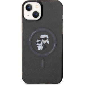Etui Karl Lagerfeld KLHMP15SHGKCNOK Apple iPhone 15 hardcase Karl&Choupette Glitter MagSafe czarny/black