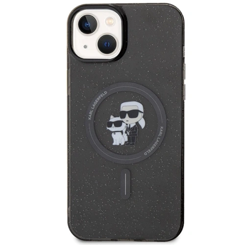 Kup Etui Karl Lagerfeld KLHMP15SHGKCNOK Apple iPhone 15 hardcase Karl&Choupette Glitter MagSafe czarny/black - KLD1689 - {ean13} - Sklep Home Screen