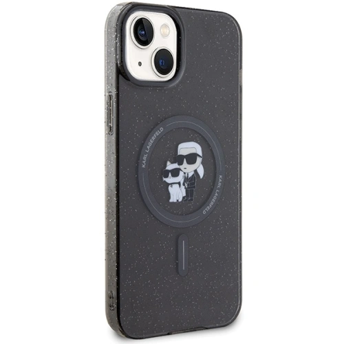Kup Etui Karl Lagerfeld KLHMP15SHGKCNOK Apple iPhone 15 hardcase Karl&Choupette Glitter MagSafe czarny/black - KLD1689 - {ean13} - Sklep Home Screen