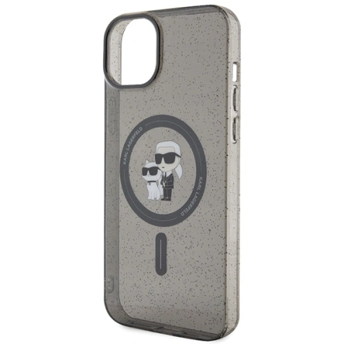 Kup Etui Karl Lagerfeld KLHMP15SHGKCNOK Apple iPhone 15 hardcase Karl&Choupette Glitter MagSafe czarny/black - KLD1689 - {ean13} - Sklep Home Screen