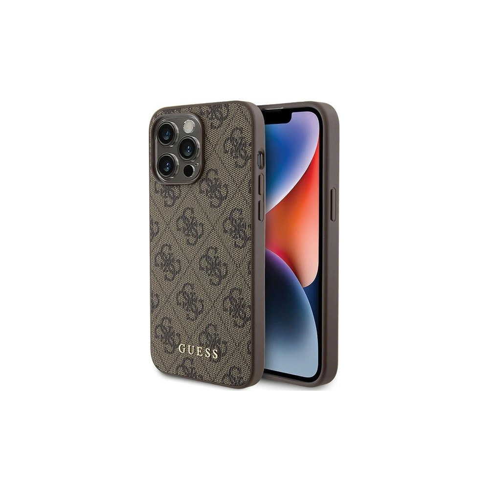 Etui Guess GUHCP15XG4GFBR Apple iPhone 15 Pro Max hard case 4G Metal Gold Logo brązowy/brown