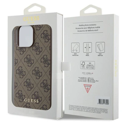 Kup Etui Guess GUHCP15XG4GFBR Apple iPhone 15 Pro Max tvrdý obal 4G Metal Gold Logo hnědý/brown - GUE2855 - {ean13} - Sklep Home Screen