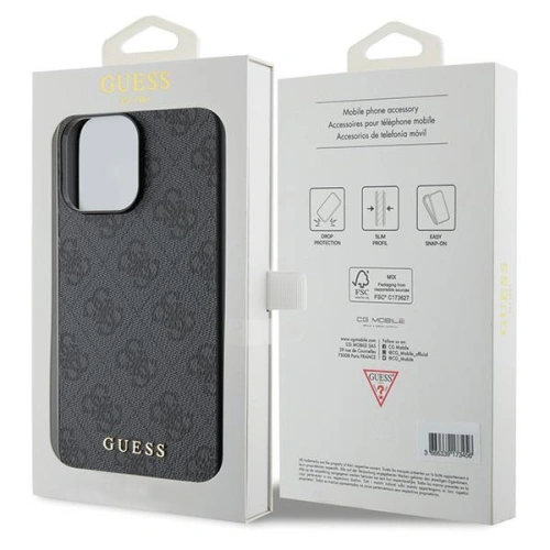 Kup Case Guess GUHCP15XG4GFGR Apple iPhone 15 Pro Max Hartschale 4G Metall Gold Logo grau/grey - GUE2856 - {ean13} - Sklep Home Screen