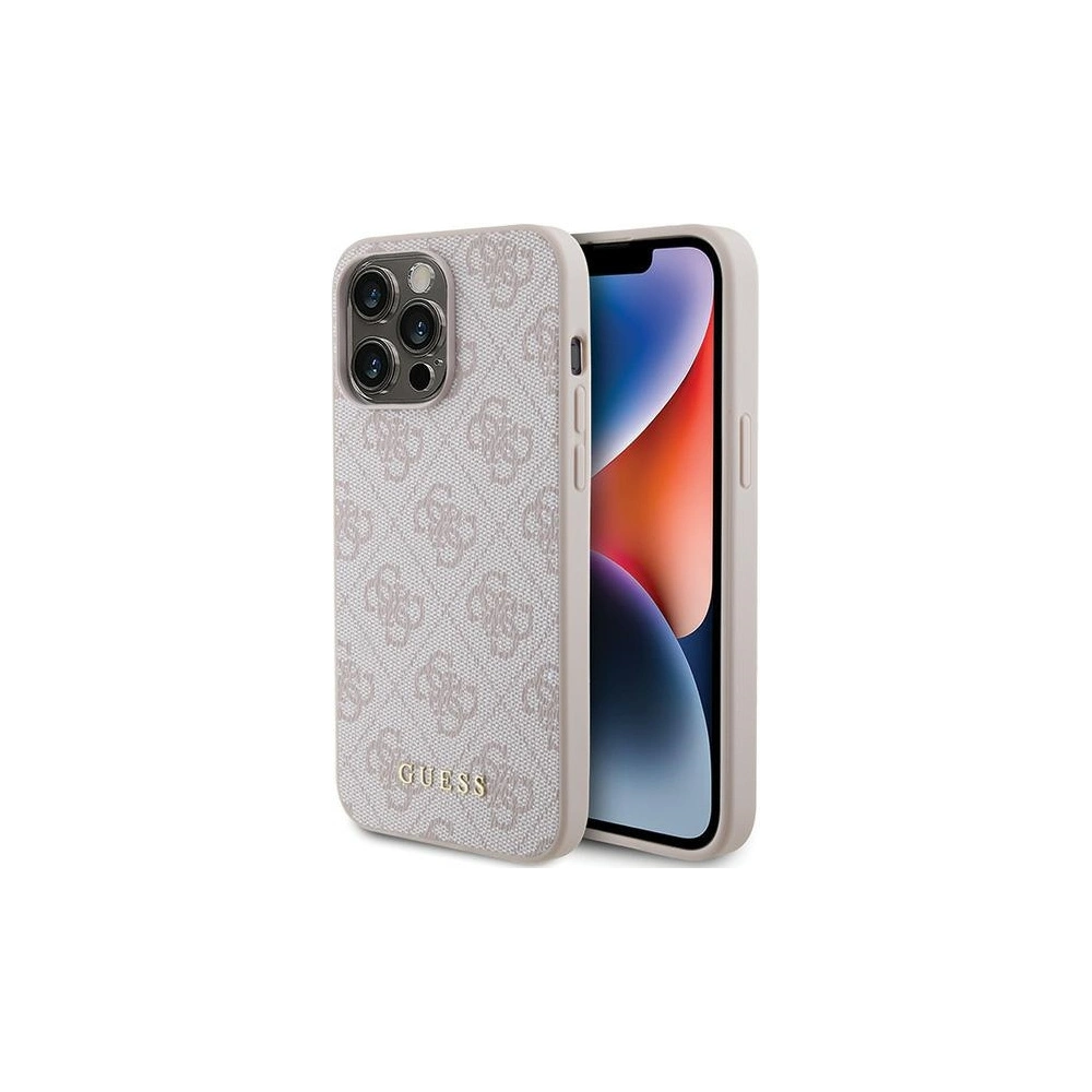 Etui Guess GUHCP15XG4GFPI Apple iPhone 15 Pro Max hard case 4G Metal Gold Logo różowy/pink